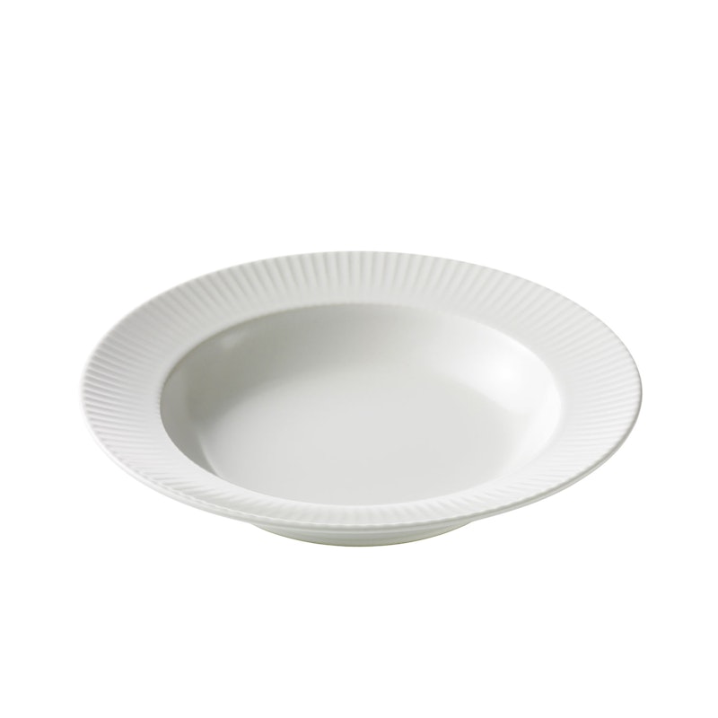 Groovy Deep Plate 23 cm, White