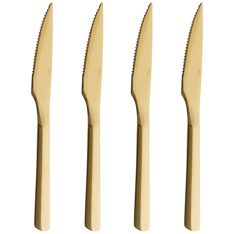 Raw Steak Knife 4-pack, Gold