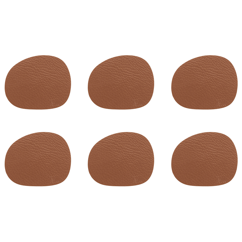 Raw Coaster 6-pack, Cinnamon Brown