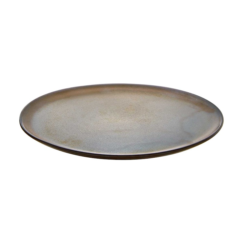 Raw Side Plate 20 cm, Metallic Brown