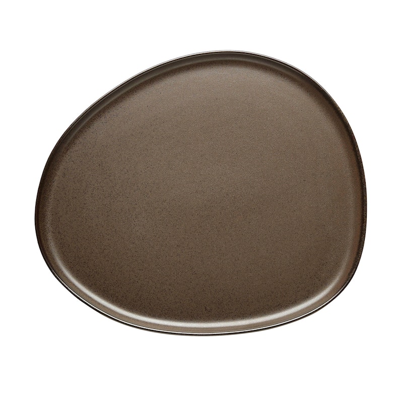 Raw Organic Plate 25x29 cm, Metallic Brown