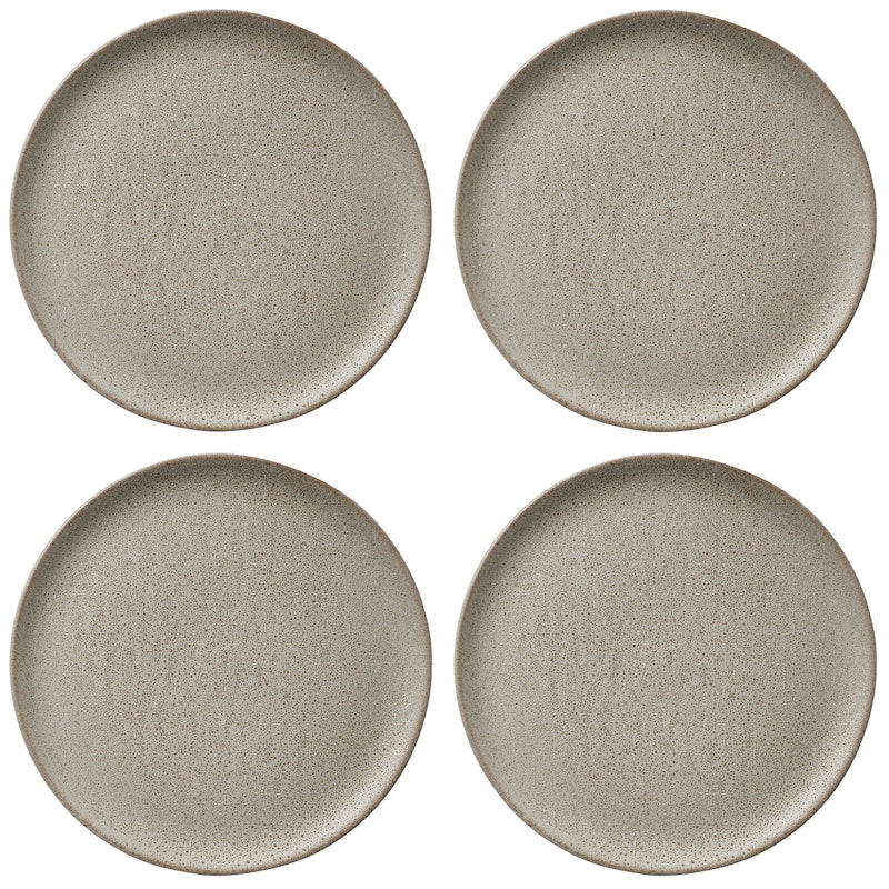 Raw Side Plate 20 cm 4-pack, Sandy Beige