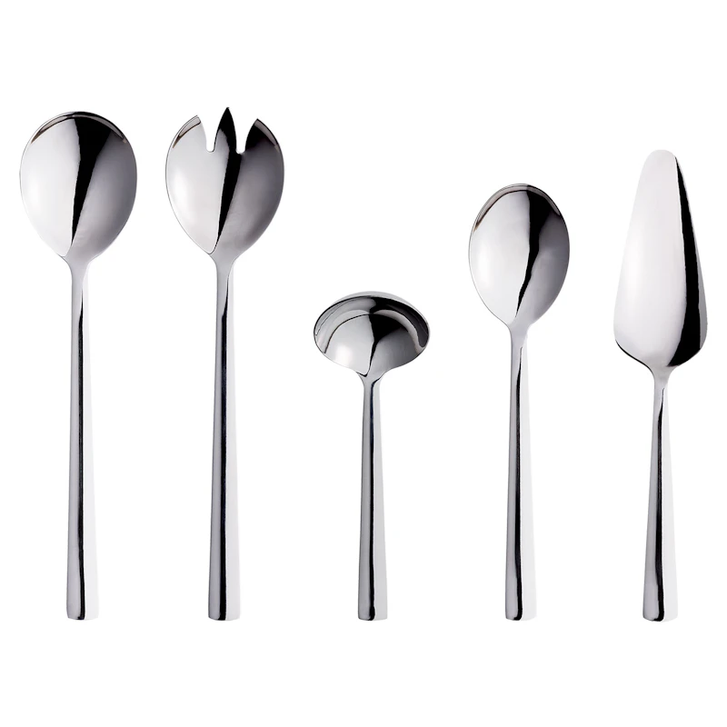 Raw Server 5 Pieces, Silver