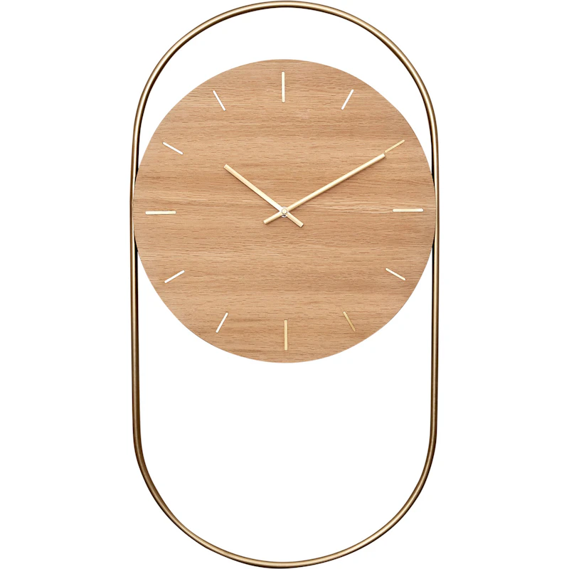 A-Wall Wall Clock, Oak