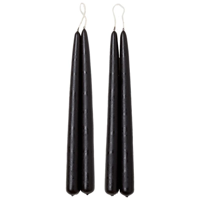 Blossom Candles 4-pack, Black