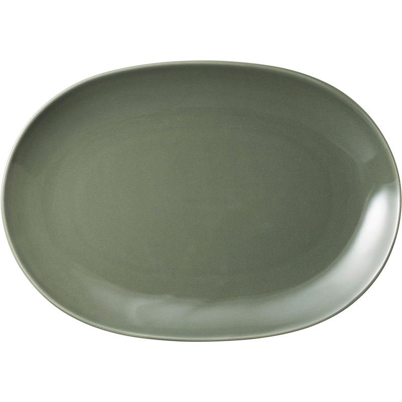 24h oval plate 22x32cm winter green