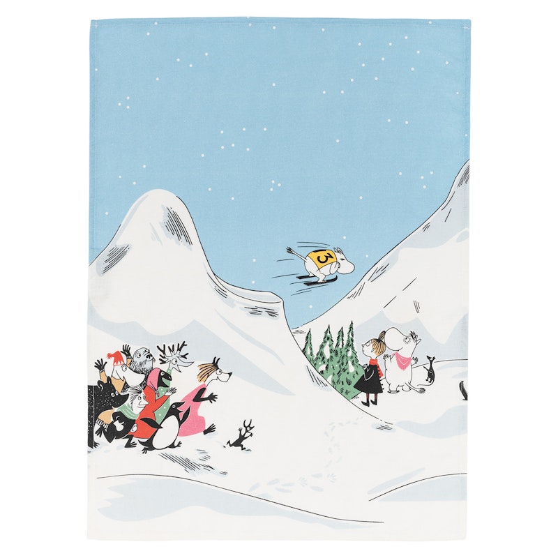 Moomin Winter 2024 Kitchen Towel 50x70 cm, Ski jumping