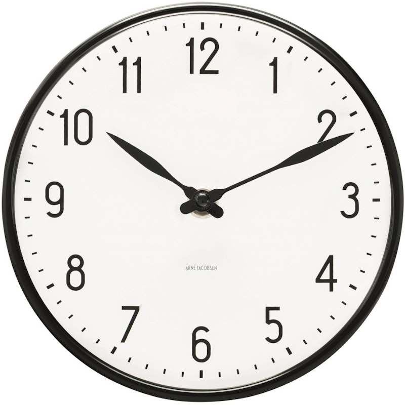 Station Wall Clock Black / White, 210 mm