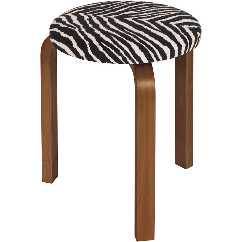 60 Stool, Walnut Stained / Zebra
