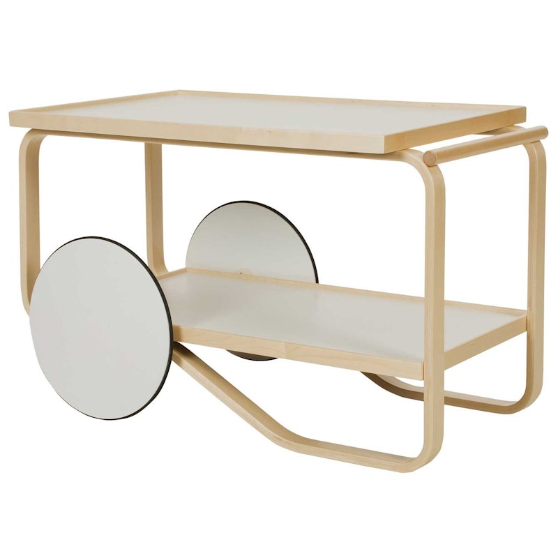 901 Trolley, Birch / White Laminate