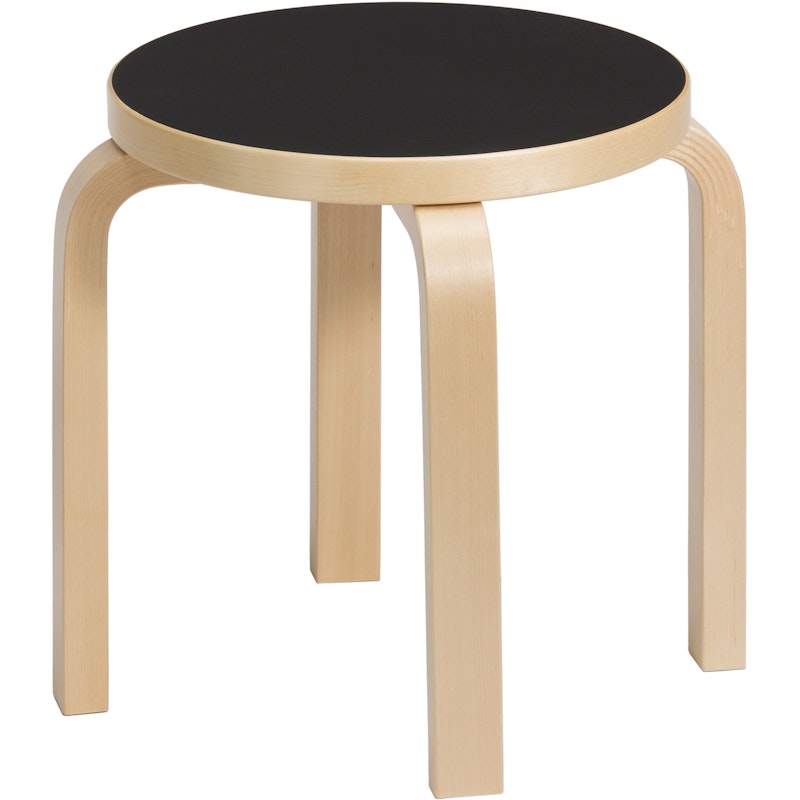 NE60 Children'S Stool , Birch / Black Linoleum