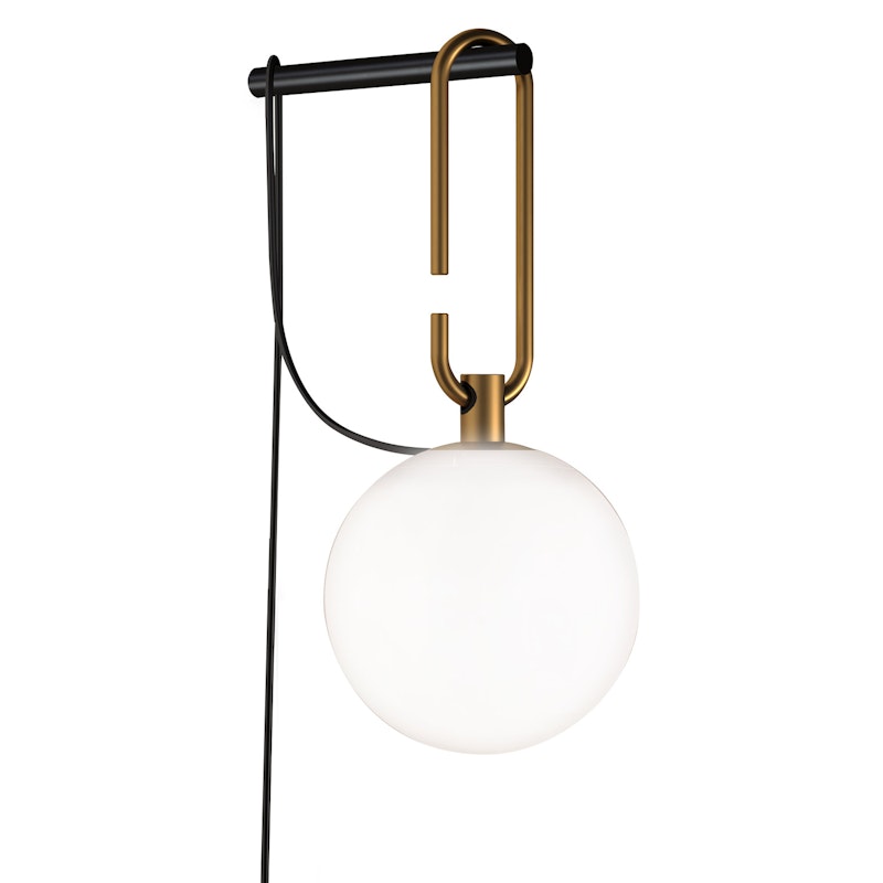 NH Wall Lamp, Black / Brass