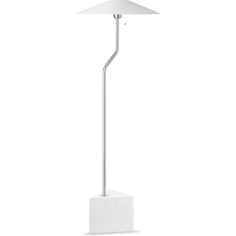 Triggy Floor Lamp, White Glazed Ash