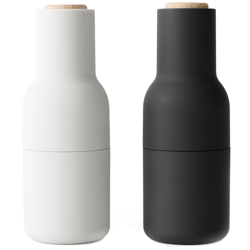 Bottle Grinder Spice Mill 2-pack, Ash / Carbon / Beech