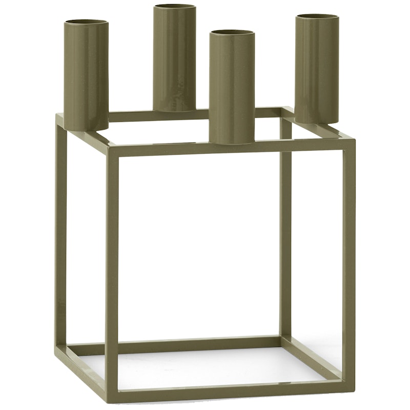 Kubus 4 Candle Holder, Olive