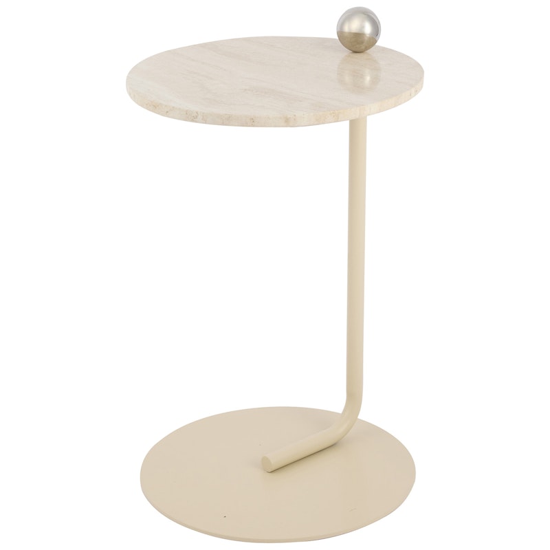 Castellum Side Table, Travertine / Light Sand