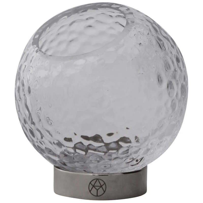 Globe Bubbles Candle Holder Ø10 cm, Clear / Silver