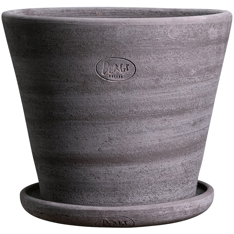 Julie Pot With Saucer Grey Ø40 cm