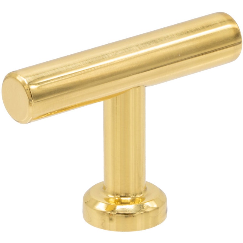 Viva T Knob, Polished Brass