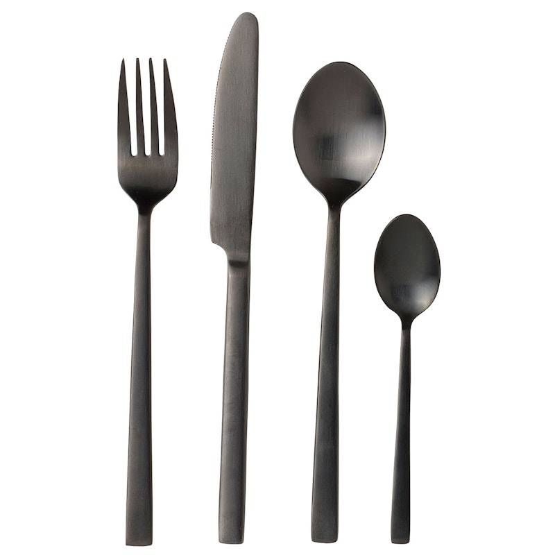 Bitz Cutlery 16 Delar, Black