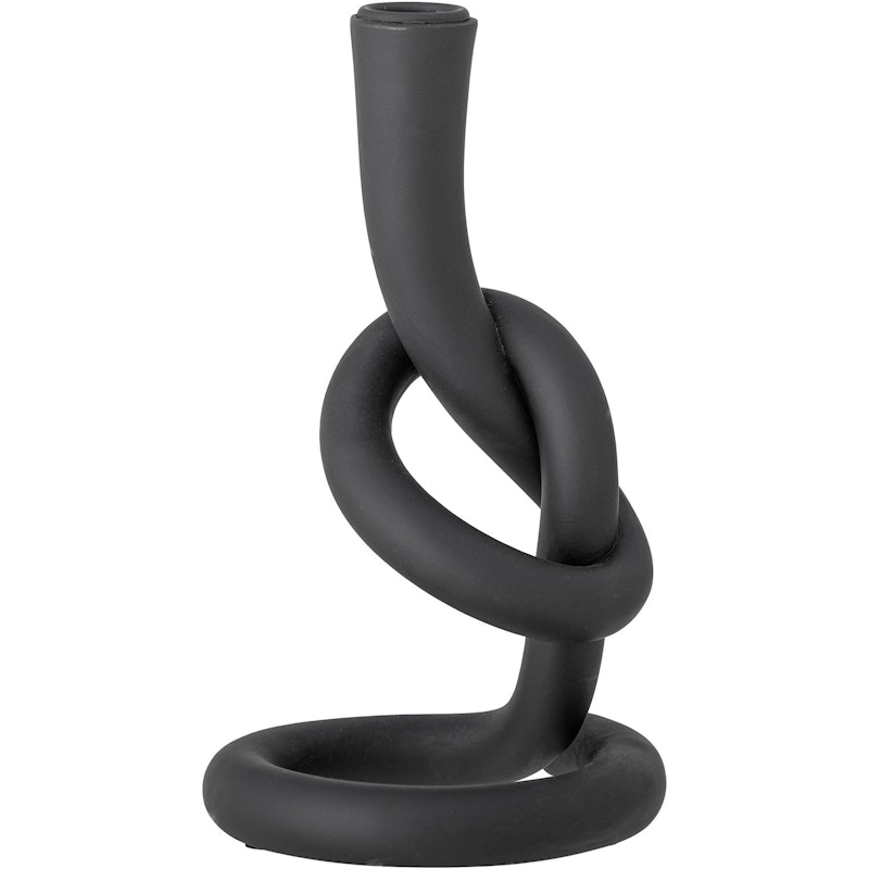 Flikka Candlestick, Black, Polyresin