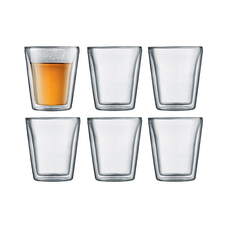 BODUM CANTEEN Double Wall Glass 20 cl, 6-pcs