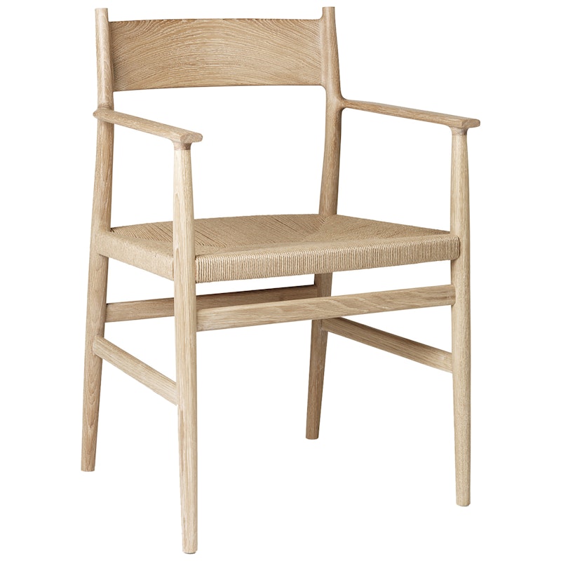 Arv Armchair With Woven Seat, Oak