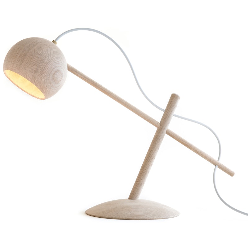 Lune Table Lamp, White Oiled Oak