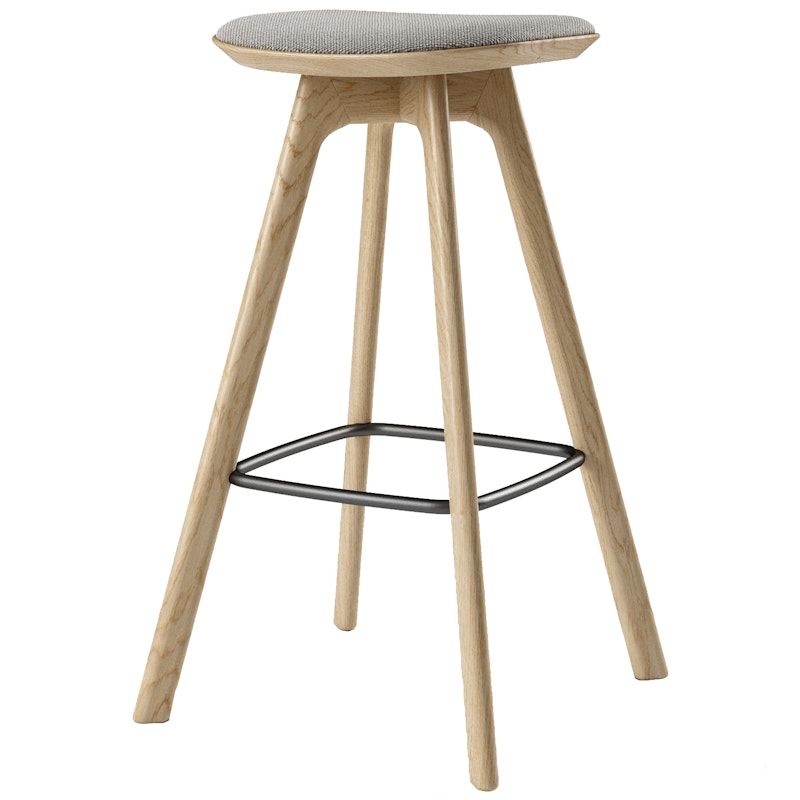 Pauline Bar Stool 75 cm, Oiled Oak / Hallingdal Grey