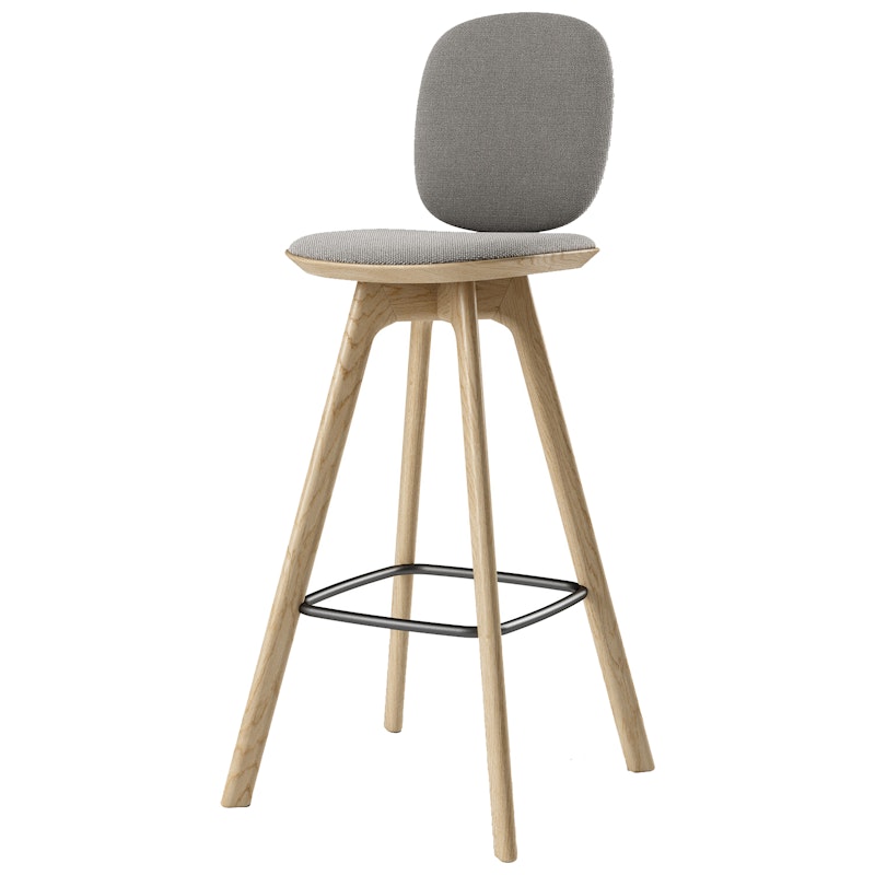 Pauline Comfort Bar Chair 75 cm, Oiled Oak / Hallingdal Grey