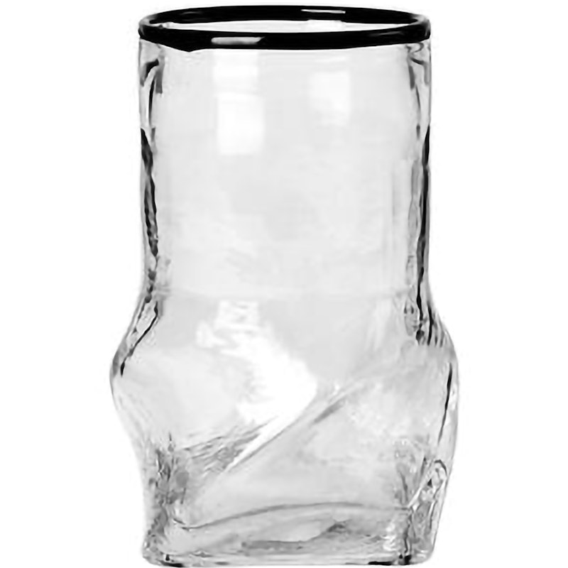 Ellen Vase, Clear / Black