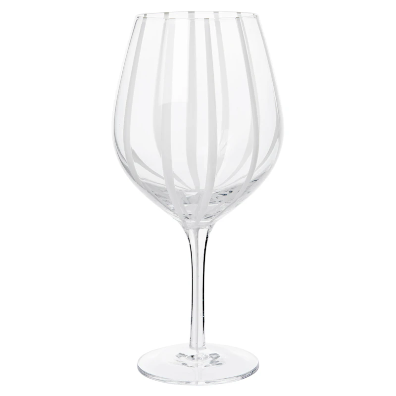 Striped Red Wine Glass, 65 cl