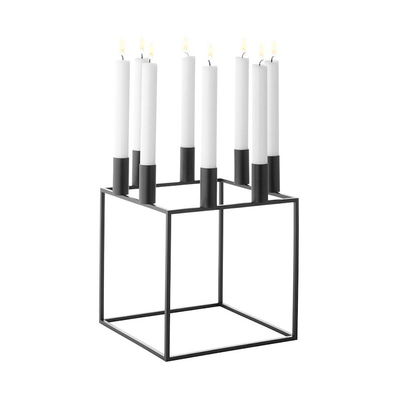 Kubus 8 Candle Holder, Black