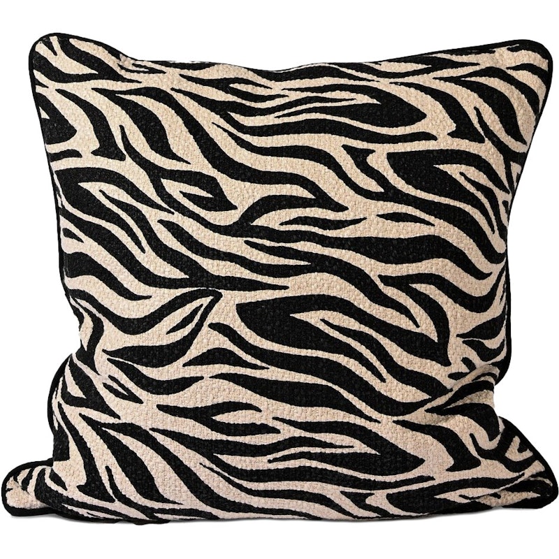 Anima Zebra Cushion 50x50 cm, Black