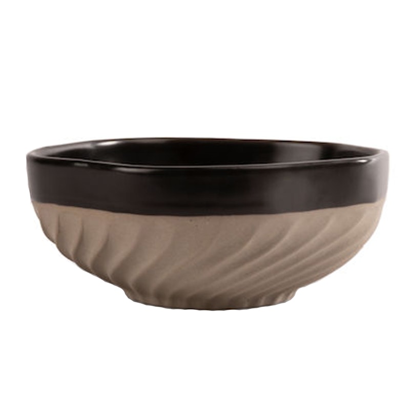 Swirl Bowl, Black/Beige