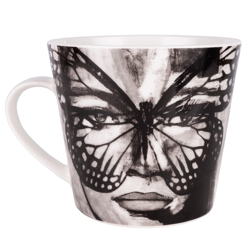 Golden Butterfly Mug 40 cl, Black