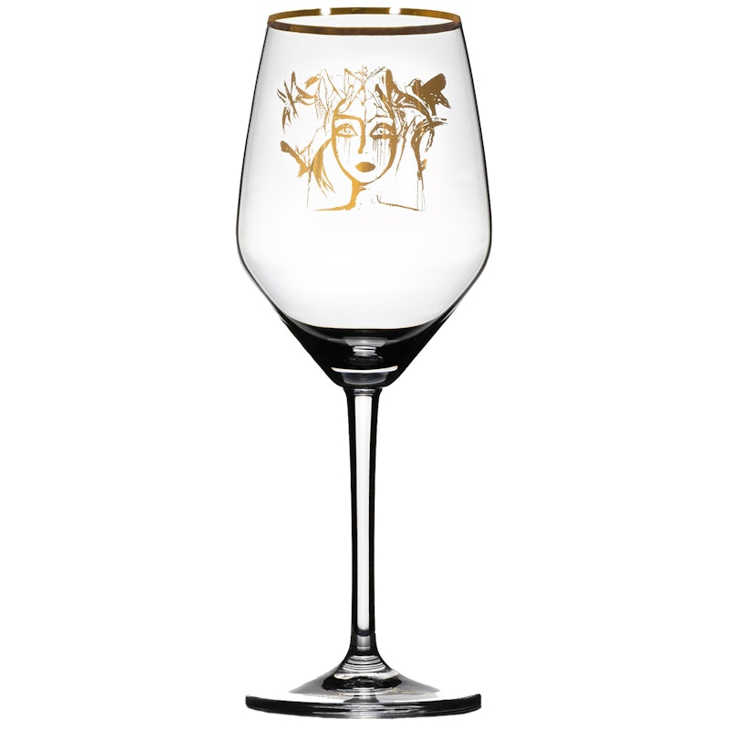 Slice Of Life Rosé/White Wine Glass, Gold