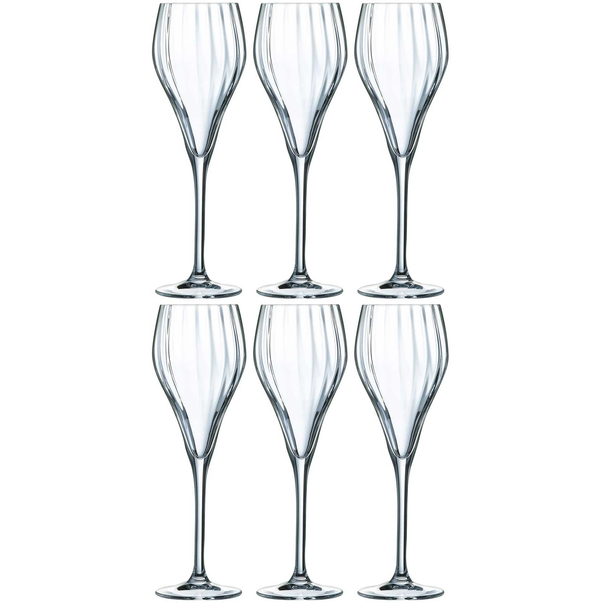 Symétrie Champagne Glass 16 cl Transparent, 6-pack | RoyalDesign