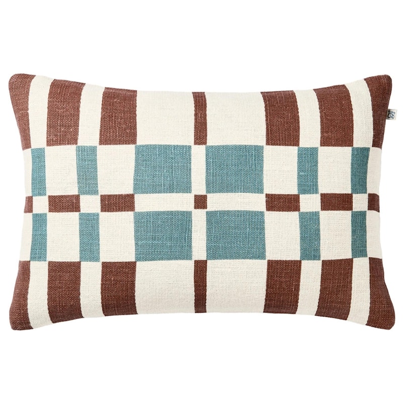 Avi Cushion Cover 40x60 cm, Terracotta / Sky Blue