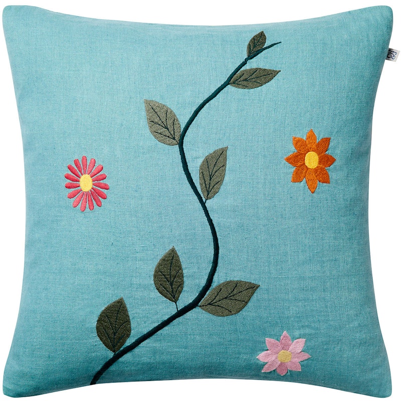 Bloom Cushion Cover 50x50 cm, Sky Blue