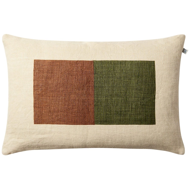 Deepak Cushion Cover 40x60 cm, Terracotta / Cactus Green