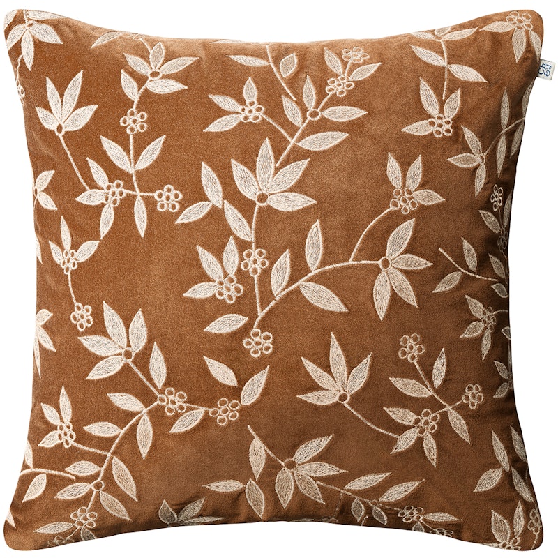 Gita Cushion Cover 50x50 cm, Cognac / Beige