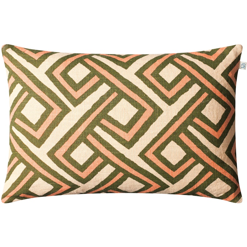 Lanka Cushion Cover 40x60 cm, Cactus Green / Rose