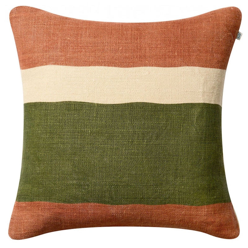 Manali Cushion Cover 50x50 cm, Apricot Orange / Cactus Green
