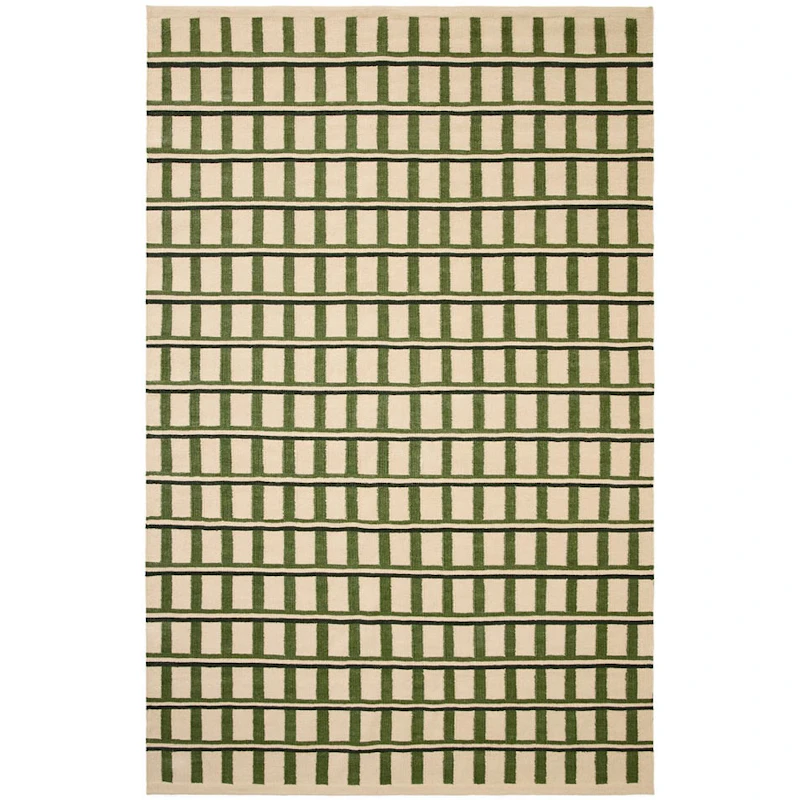 Mysore Rug 180x270 cm, Off-white / Green / Dark Green