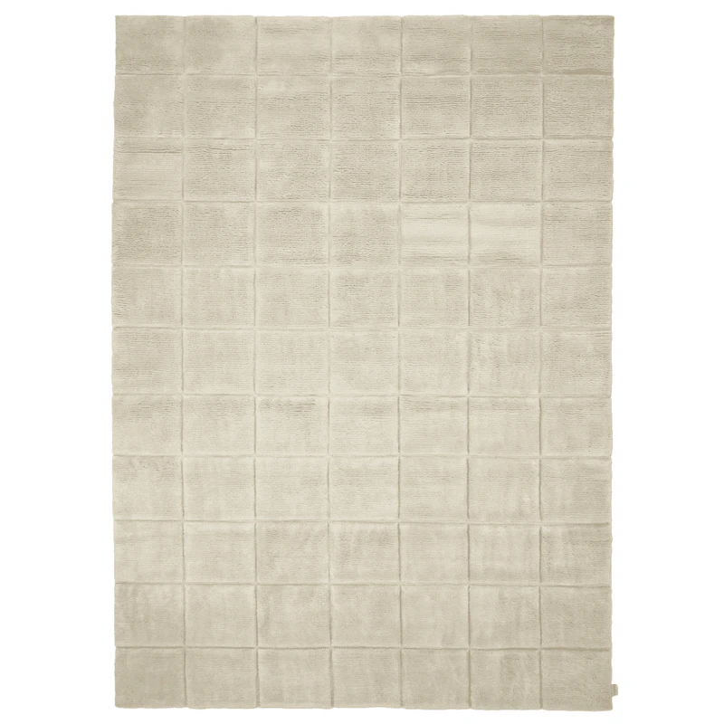 Grid Wool Rug 170x230 cm, Ivory