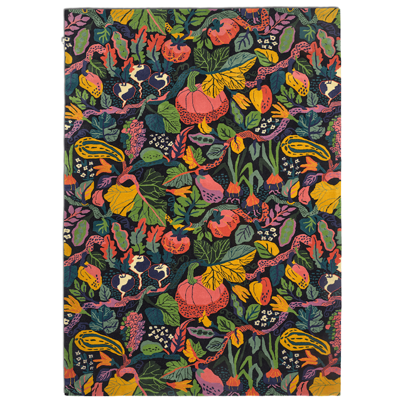 Heritage Garden Wool Rug Charcoal, 170x230 cm