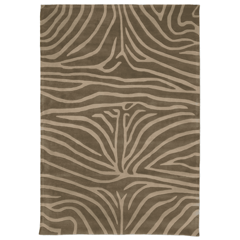 Zebra Wool Rug 170x230 cm, Mocca