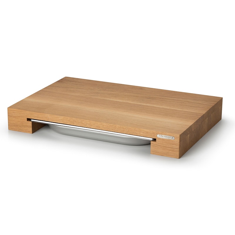 Cutting Board With One Tinplate, 39x27x6 cm