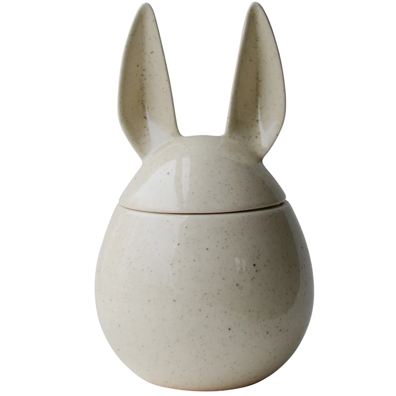 Eating Rabbit Jar With Lid 20 cm, Vanilla